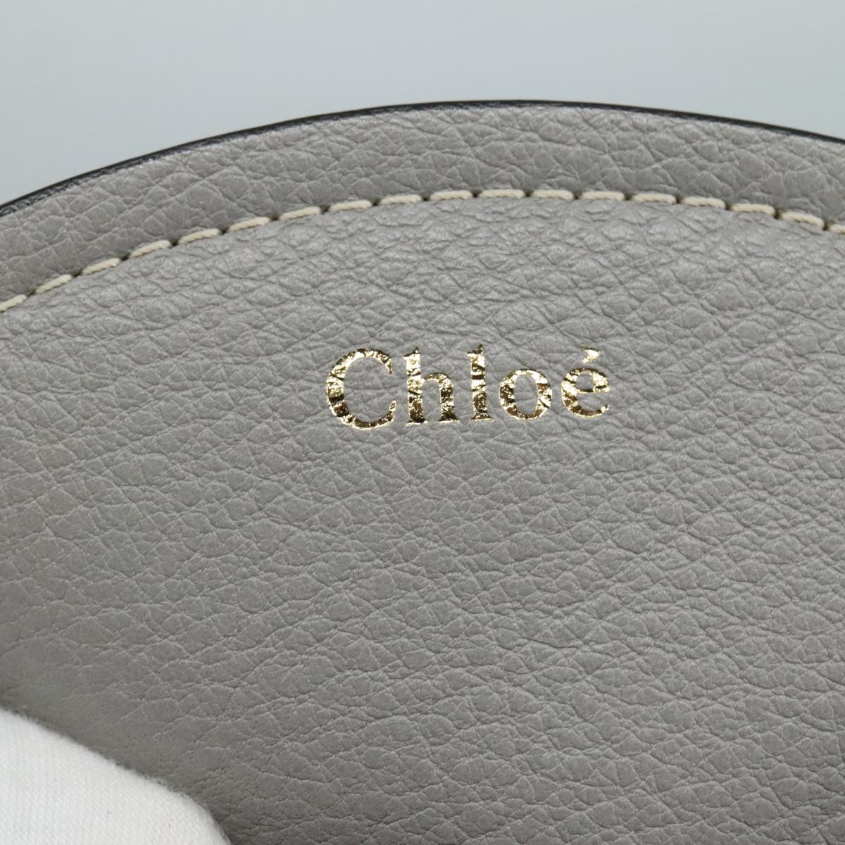 Chloé Darryl Grey Leather Tote Bag (Pre-Owned)