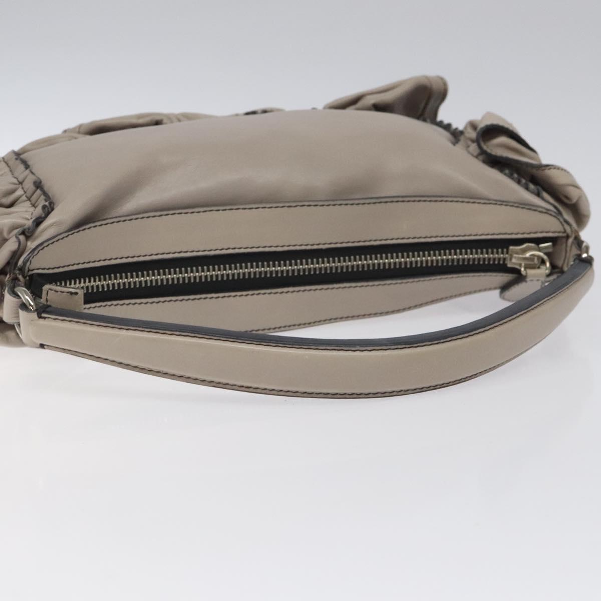 Valentino Garavani Grey Leather Shoulder Bag (Pre-Owned)