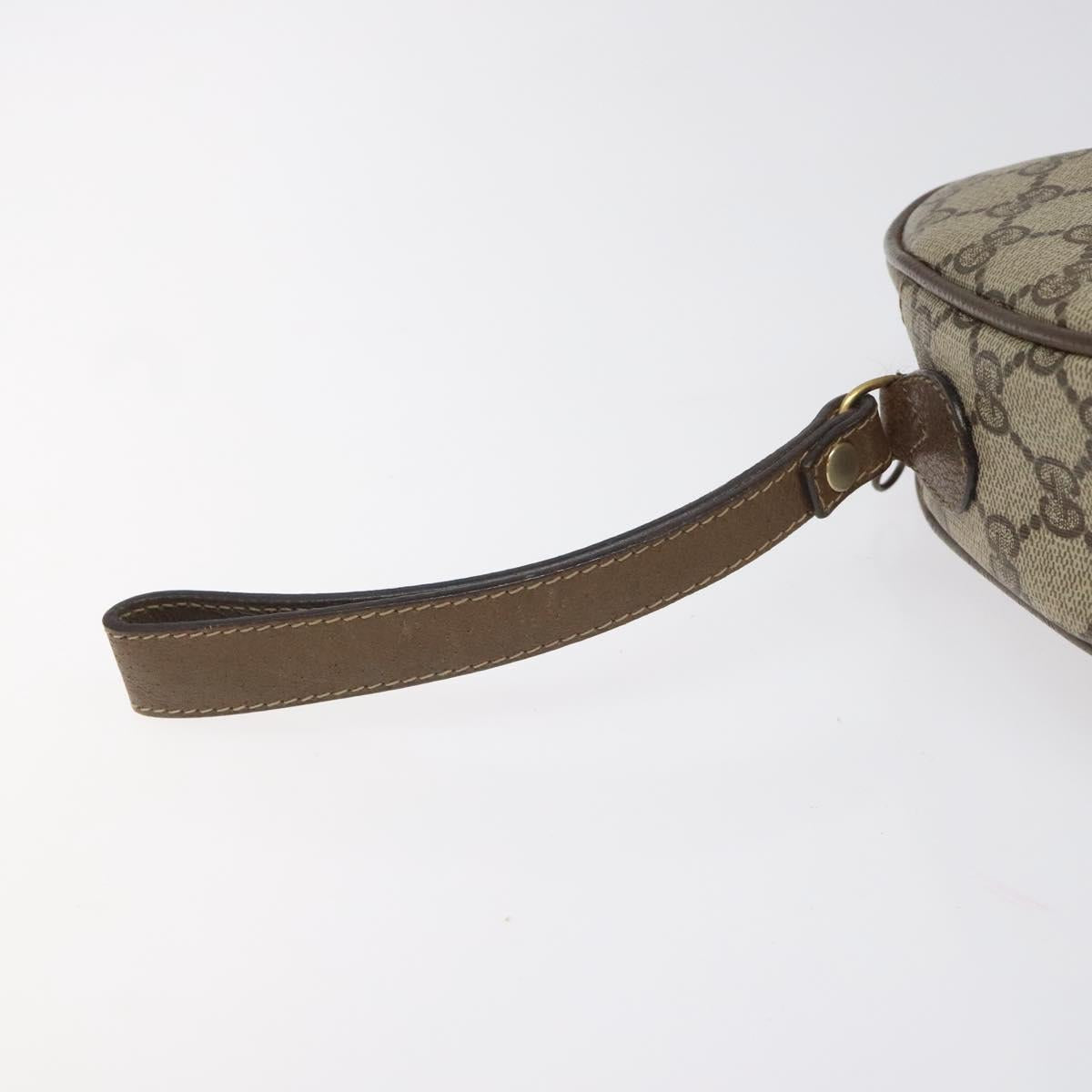 Gucci Ophidia Beige Canvas Clutch Bag (Pre-Owned)