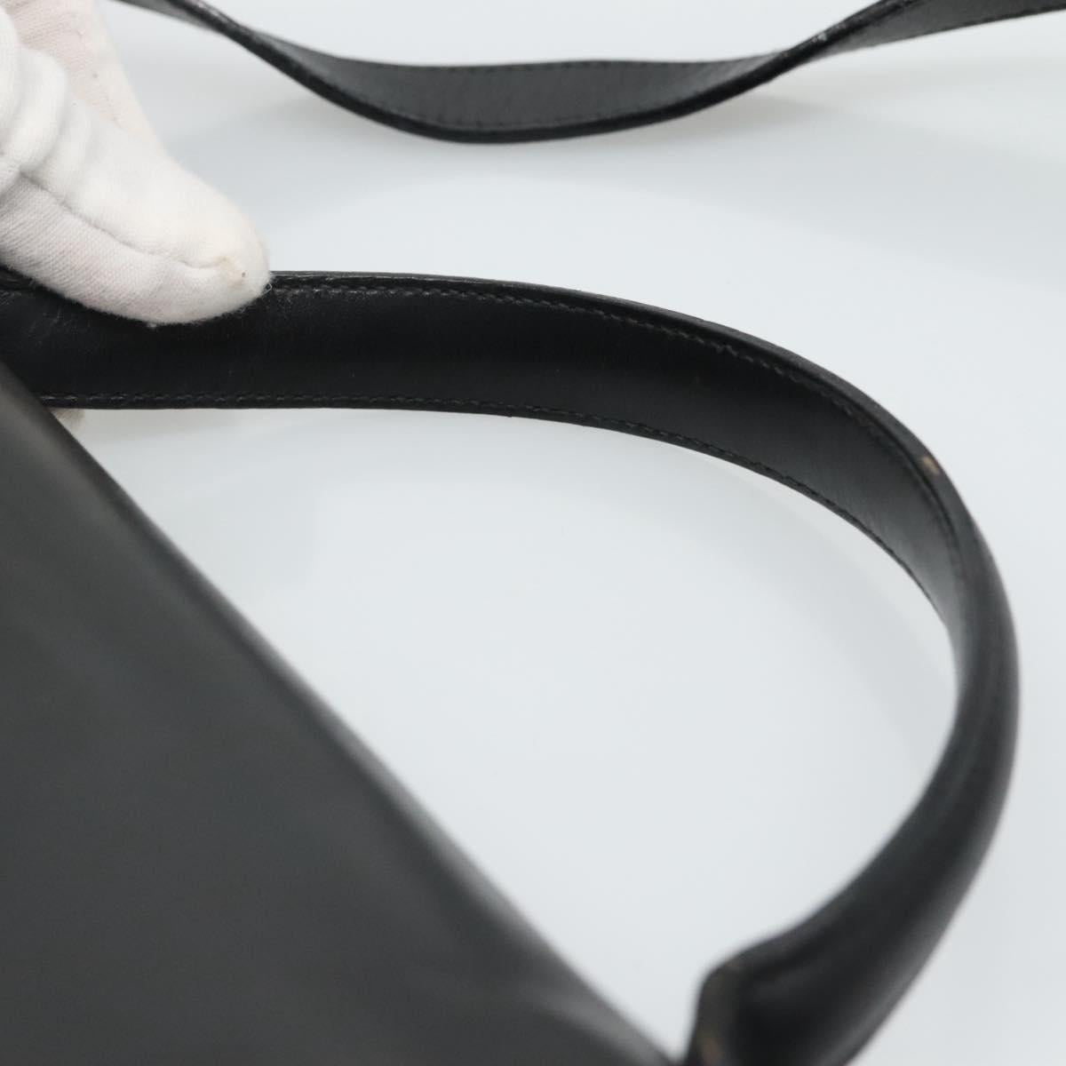 Salvatore Ferragamo Gancini Black Leather Handbag (Pre-Owned)