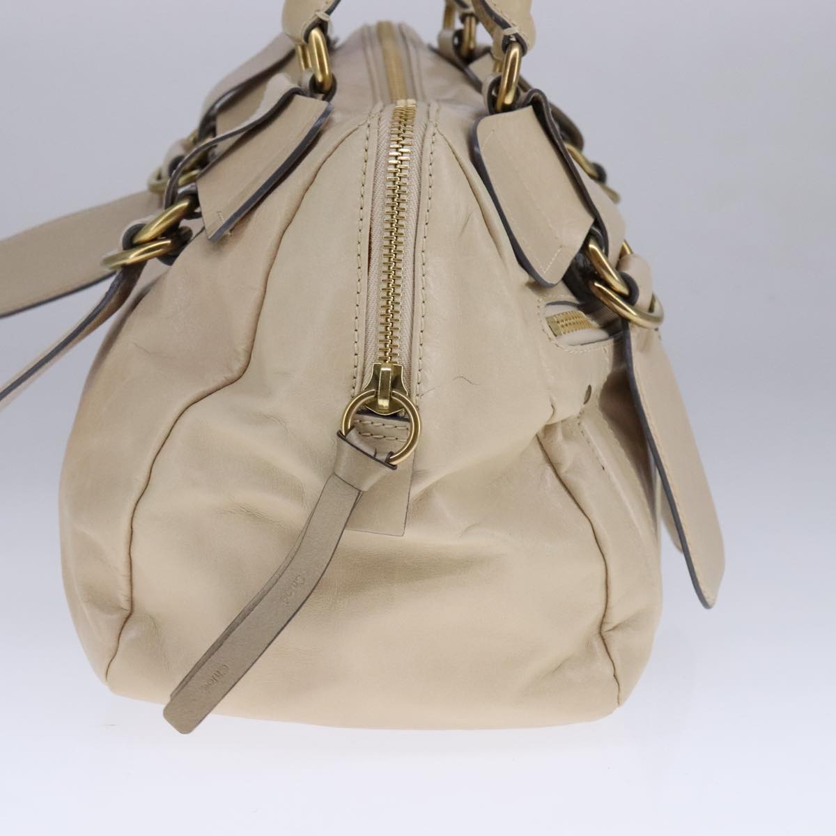 Chloé Bay Beige Leather Handbag (Pre-Owned)