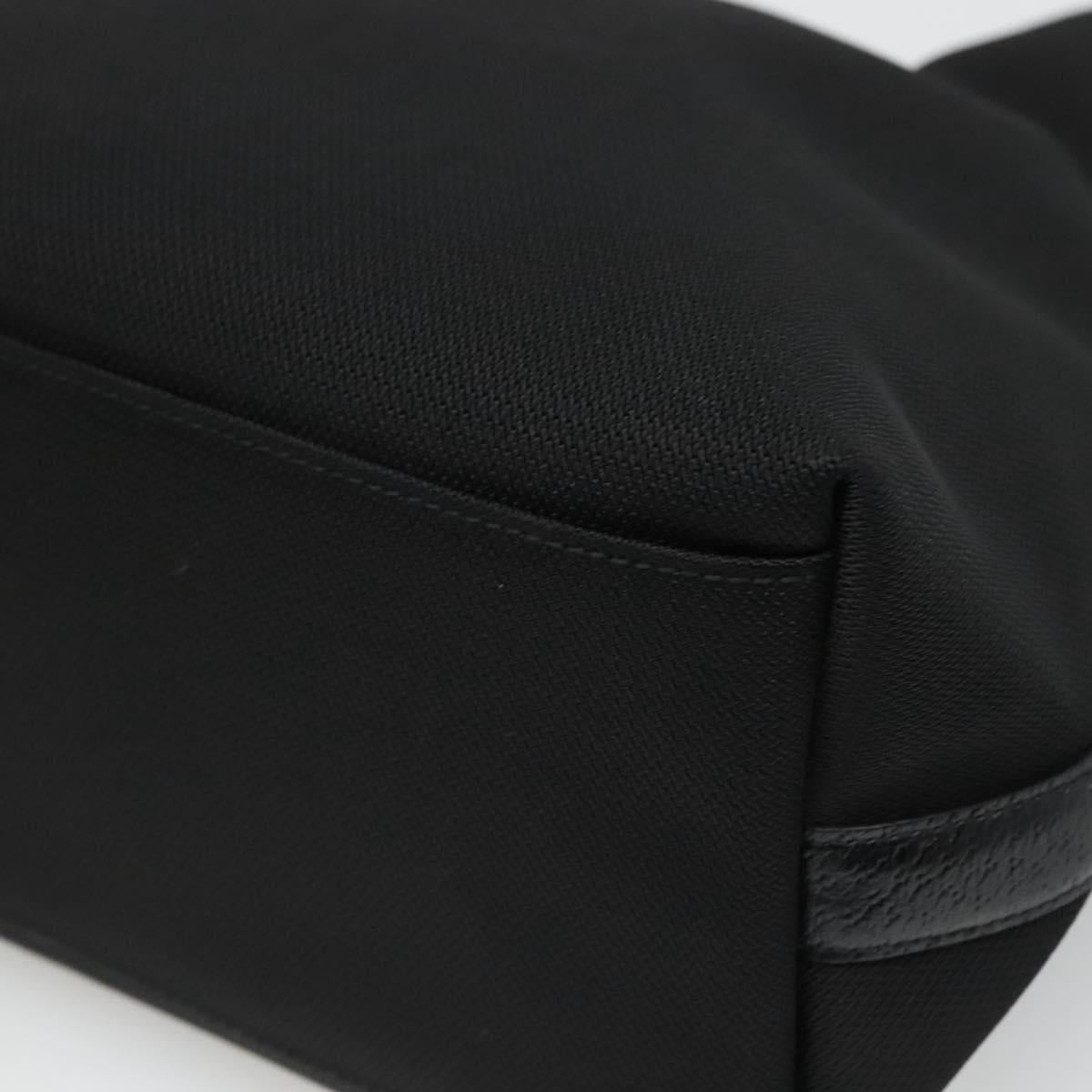 Salvatore Ferragamo Gancini Black Canvas Handbag (Pre-Owned)