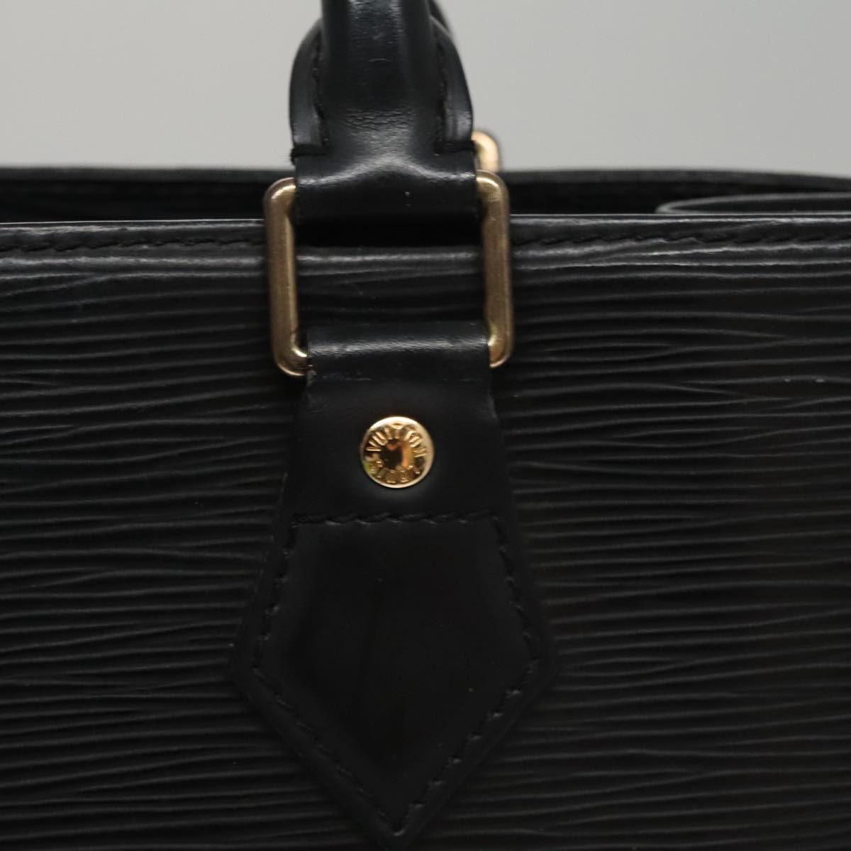 Louis Vuitton Sac Plat Black Leather Handbag (Pre-Owned)