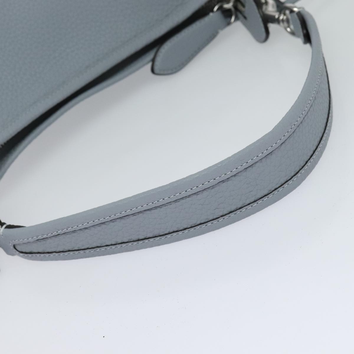 Coach Pebbled Blue Leather Shoulder Bag (Pre-Owned)