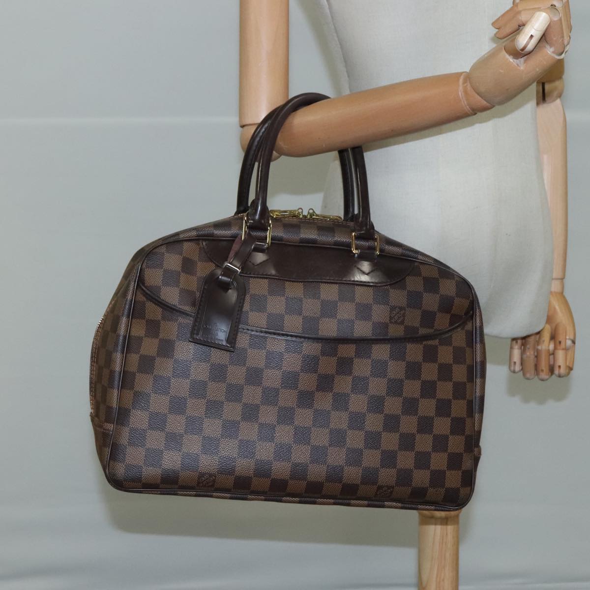 Louis Vuitton Deauville Brown Canvas Tote Bag (Pre-Owned)