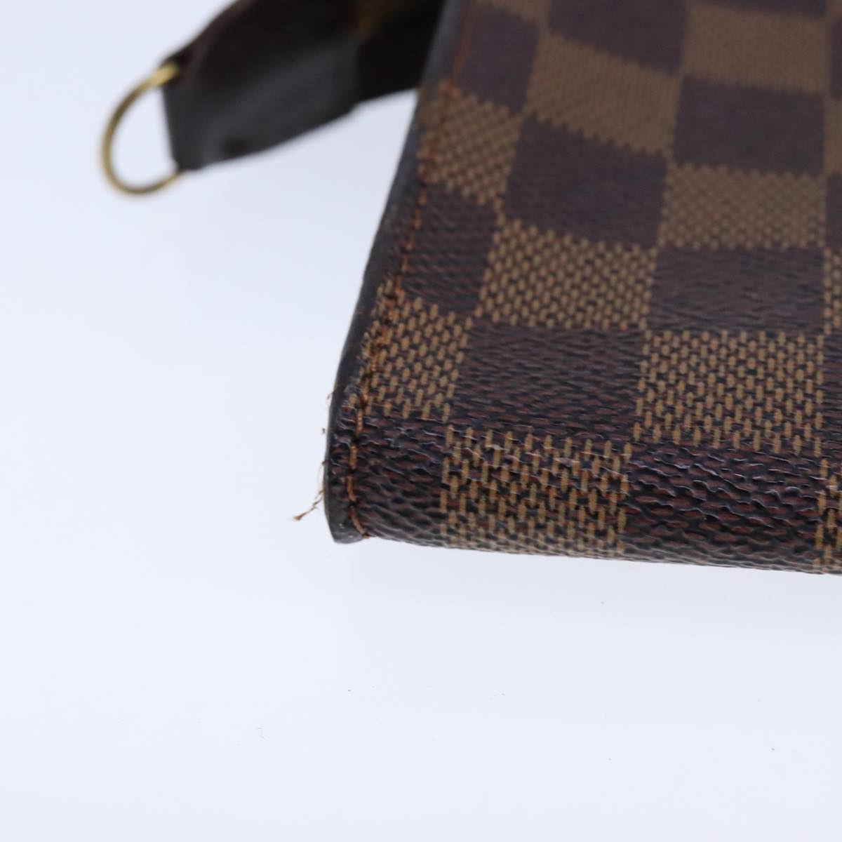 Louis Vuitton Pochette Accessoire Brown Canvas Clutch Bag (Pre-Owned)