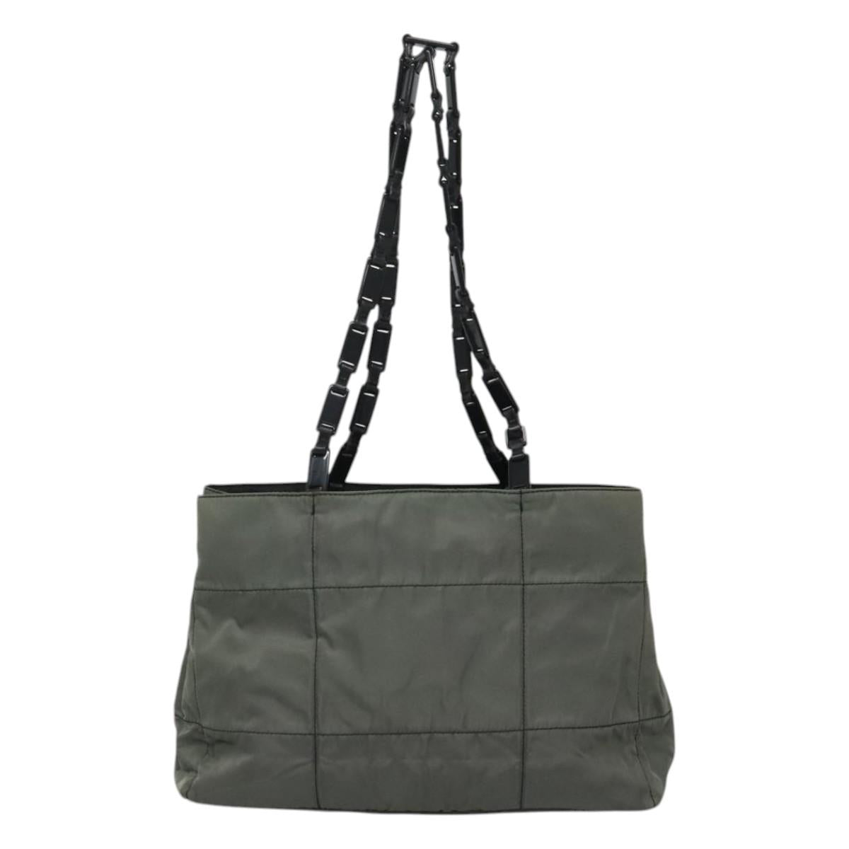 Prada Tessuto Grey Synthetic Tote Bag (Pre-Owned)