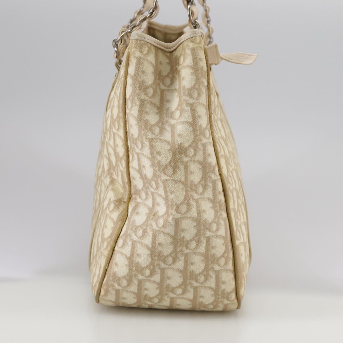 Dior Romantique Beige Canvas Shoulder Bag (Pre-Owned)