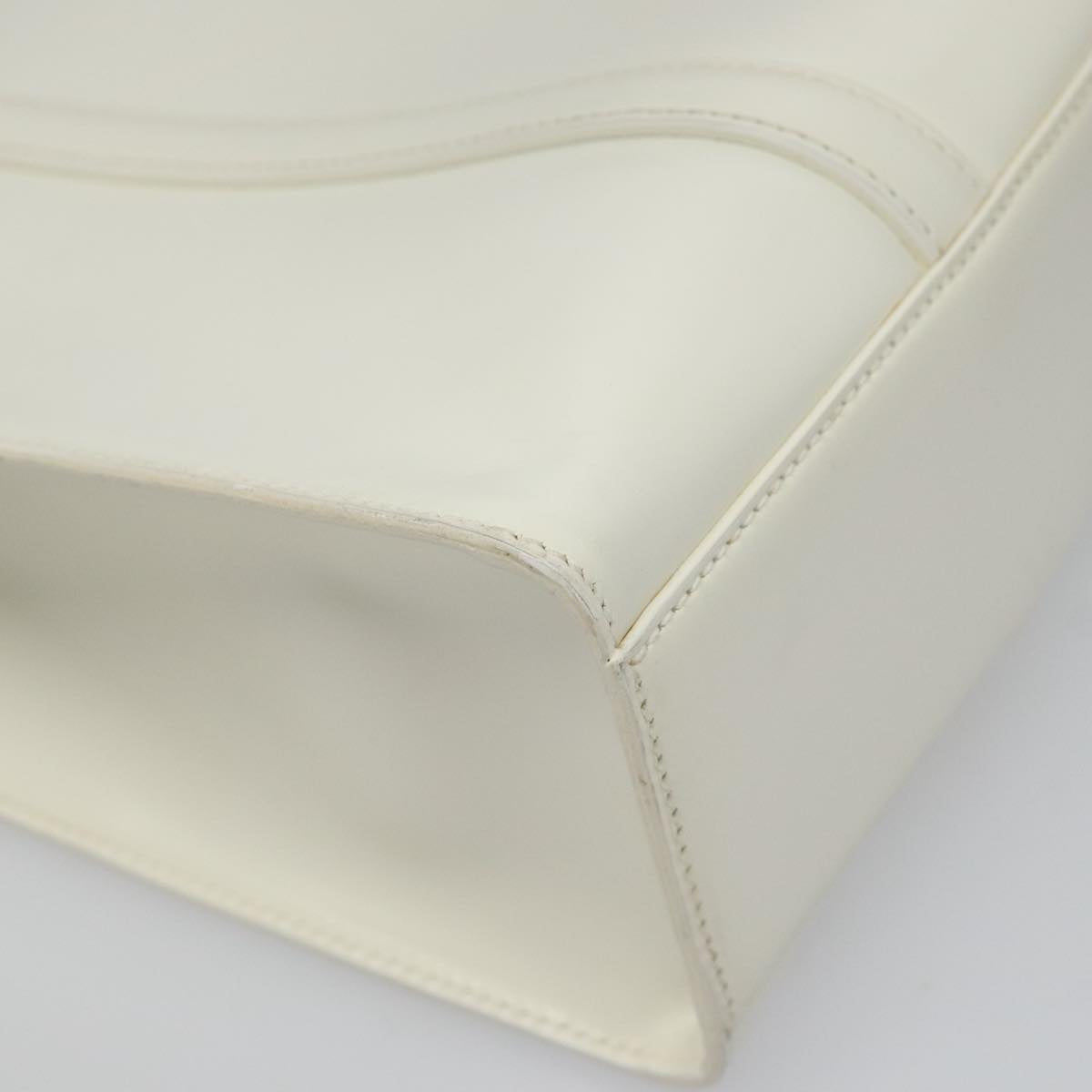 Prada Shopping Beige Patent Leather Shoulder Bag (Pre-Owned)