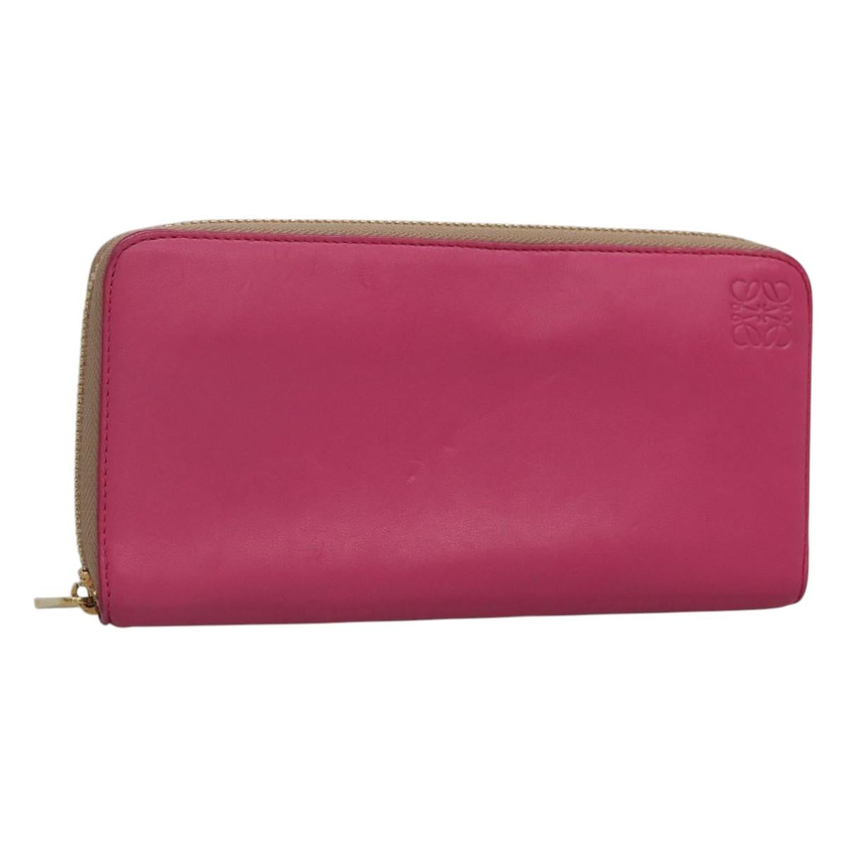 Loewe Anagram Pink Leather Wallet (Pre-Owned)