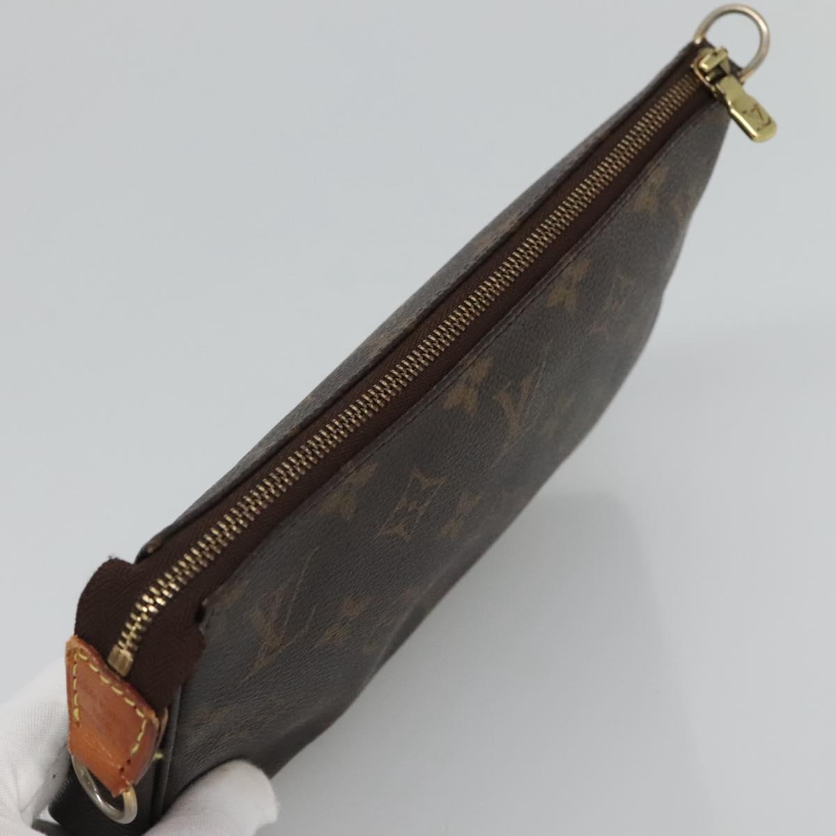 Louis Vuitton Pochette Accessoire Brown Canvas Clutch Bag (Pre-Owned)