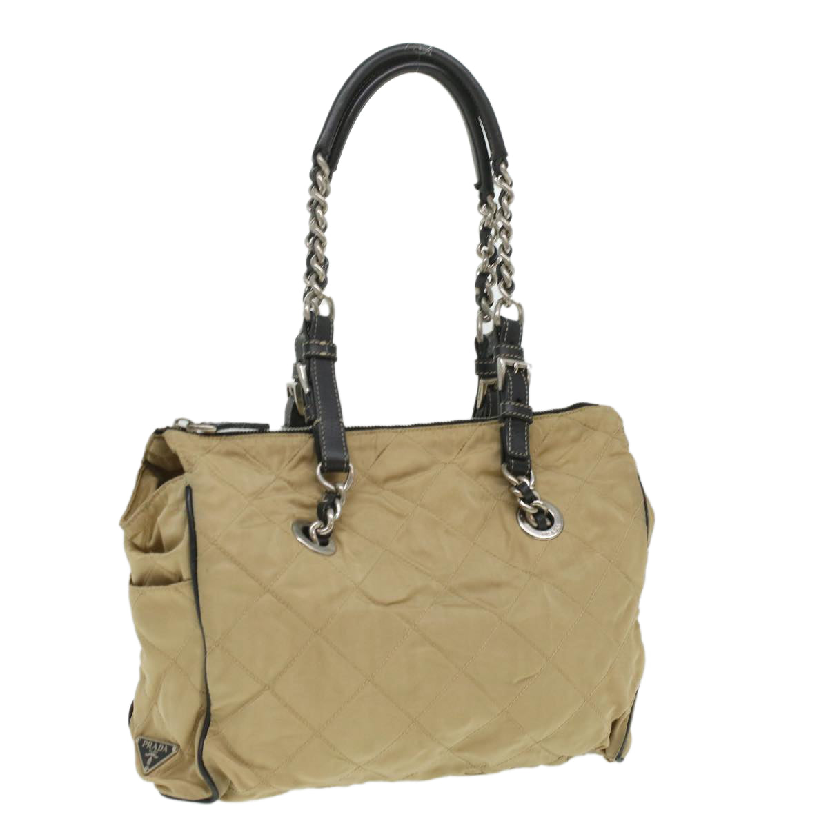 Prada Beige Canvas Handbag (Pre-Owned)
