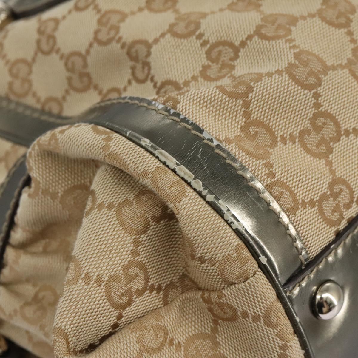 Gucci Bamboo Beige Canvas Handbag (Pre-Owned)