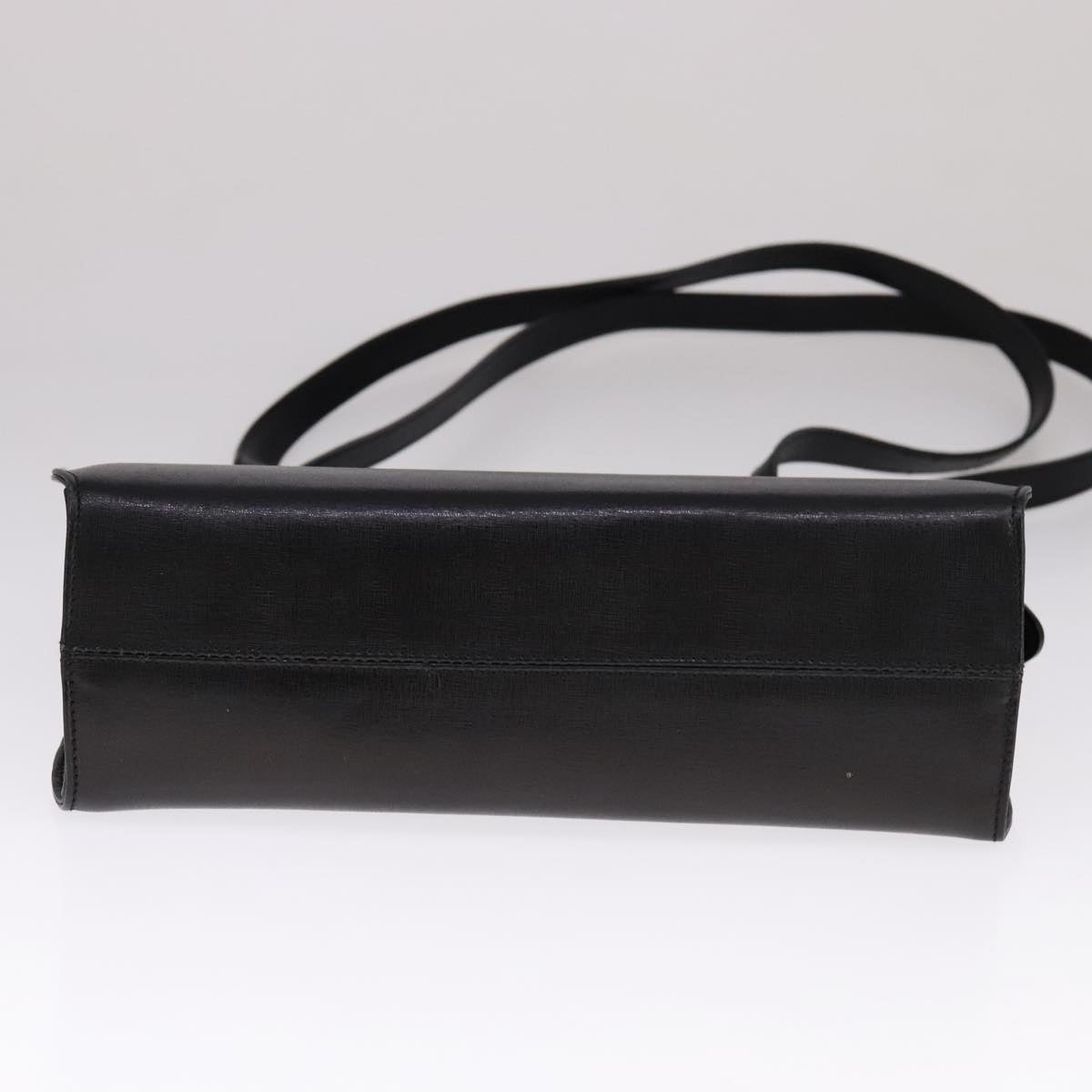 Salvatore Ferragamo Vara Black Leather Shoulder Bag (Pre-Owned)