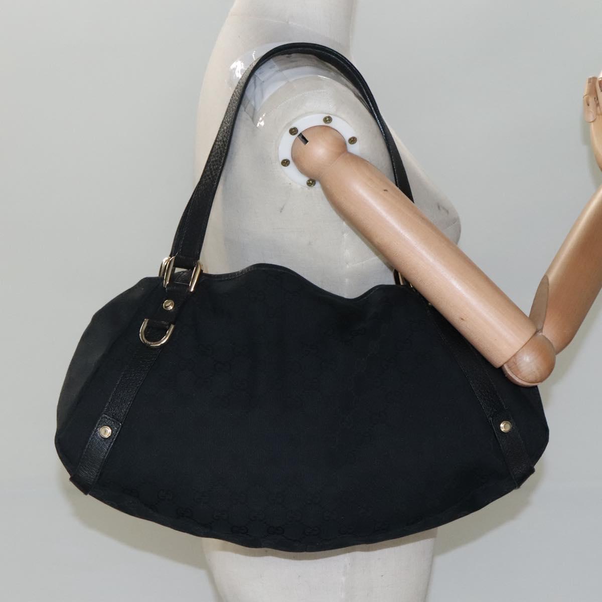 Gucci Abbey Black Canvas Tote Bag (Pre-Owned)