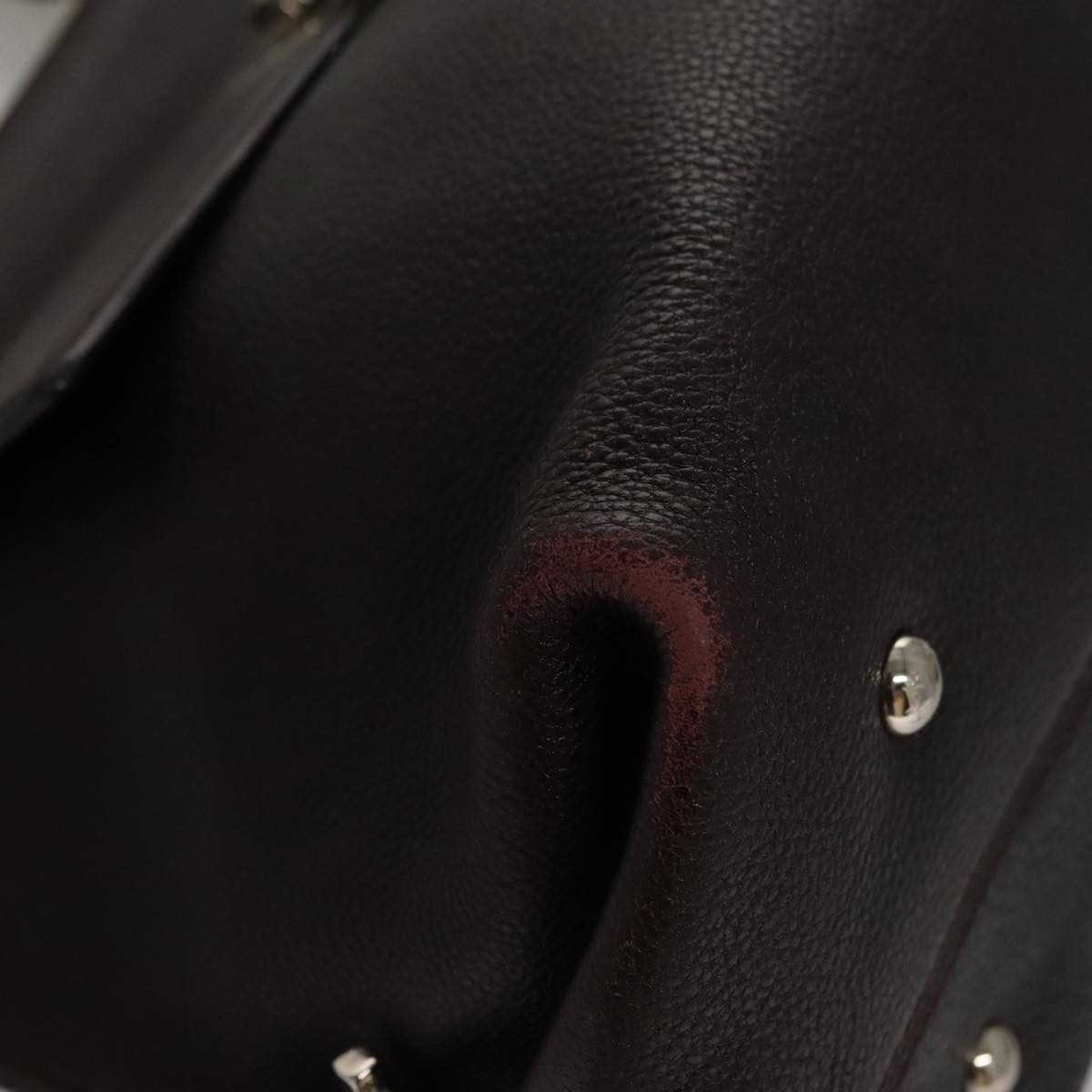Salvatore Ferragamo Sofia Burgundy Leather Handbag (Pre-Owned)
