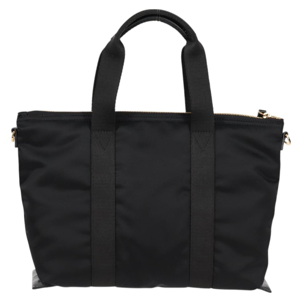 Versace Medusa Black Nylon Handbag (Pre-Owned)
