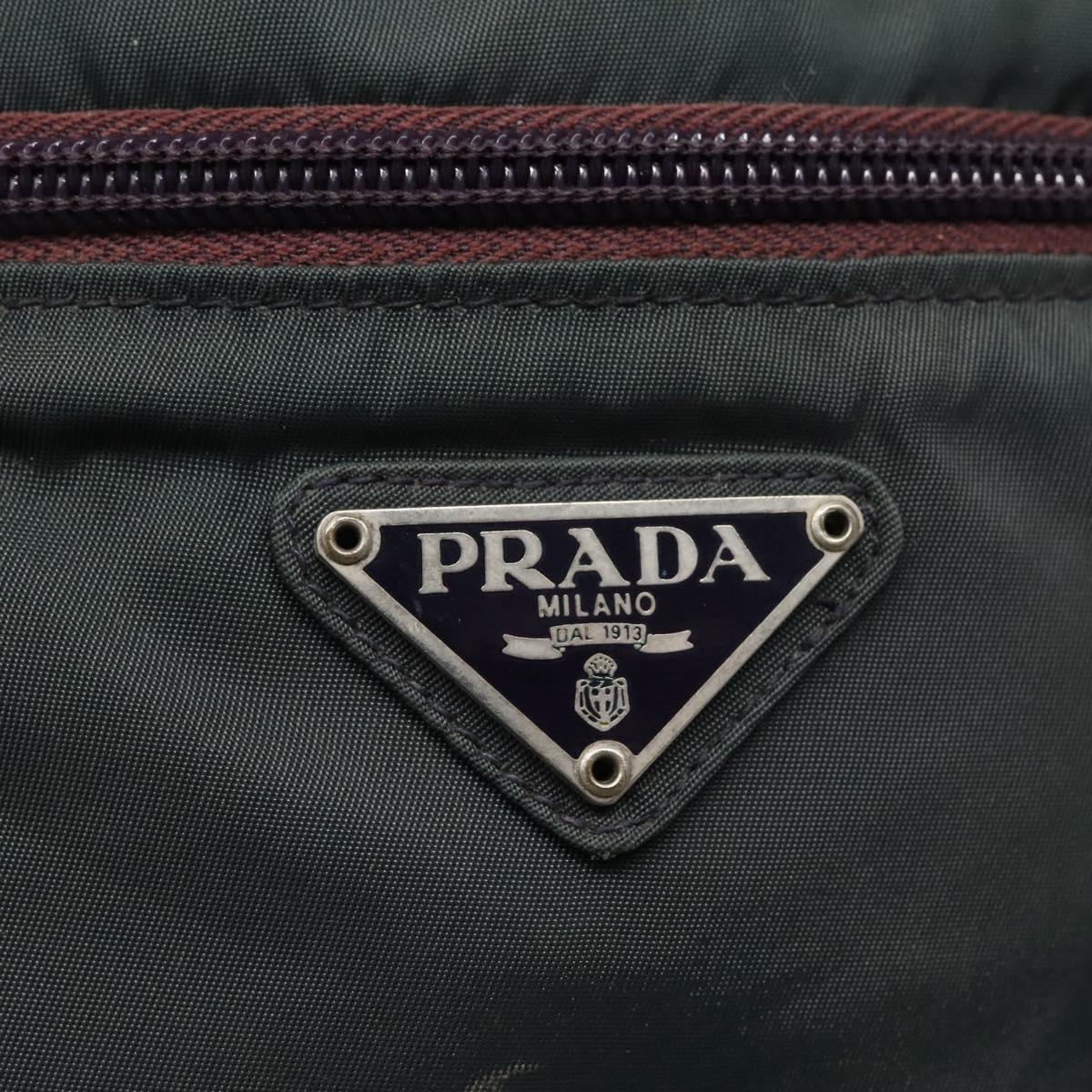 Prada Tessuto Green Synthetic Clutch Bag (Pre-Owned)