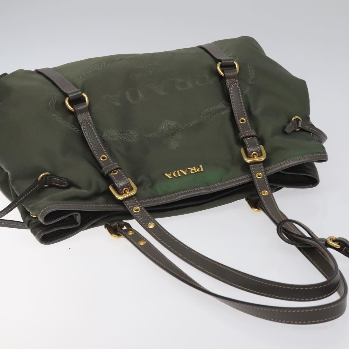 Prada Tessuto Khaki Nylon Tote Bag (Pre-Owned)