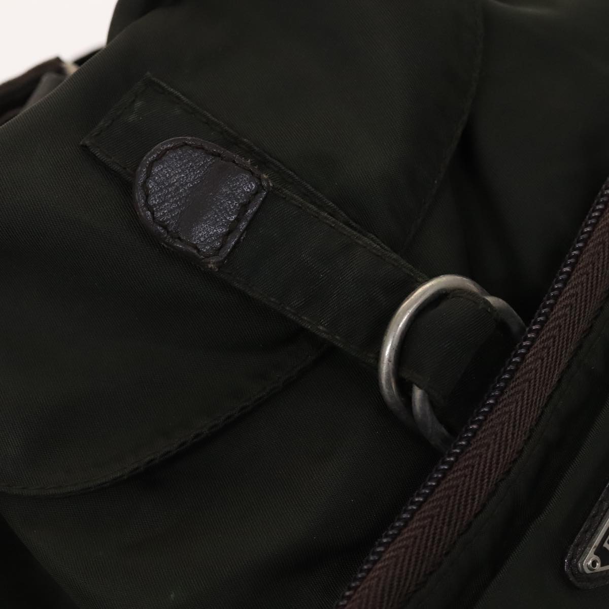 Prada Re-Nylon Khaki Canvas Backpack Bag (Pre-Owned)