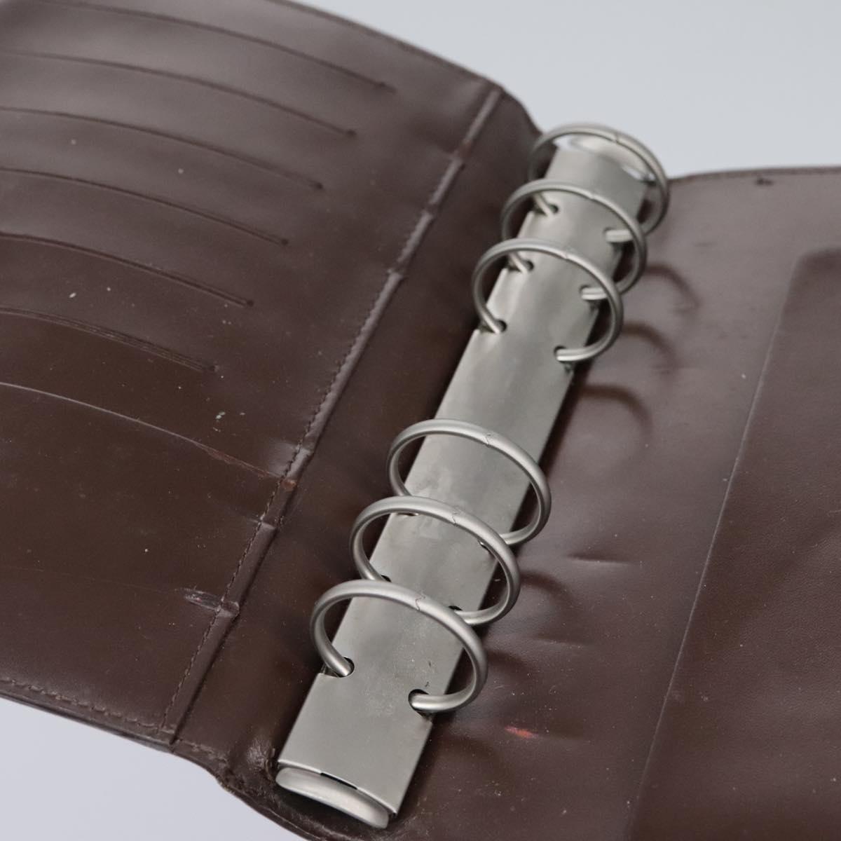 Louis Vuitton Couverture Agenda Fonctionnel Mm Brown Leather Wallet (Pre-Owned)