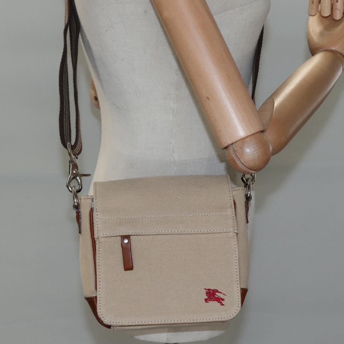 Burberry Blue Label Beige Canvas Shoulder Bag (Pre-Owned)