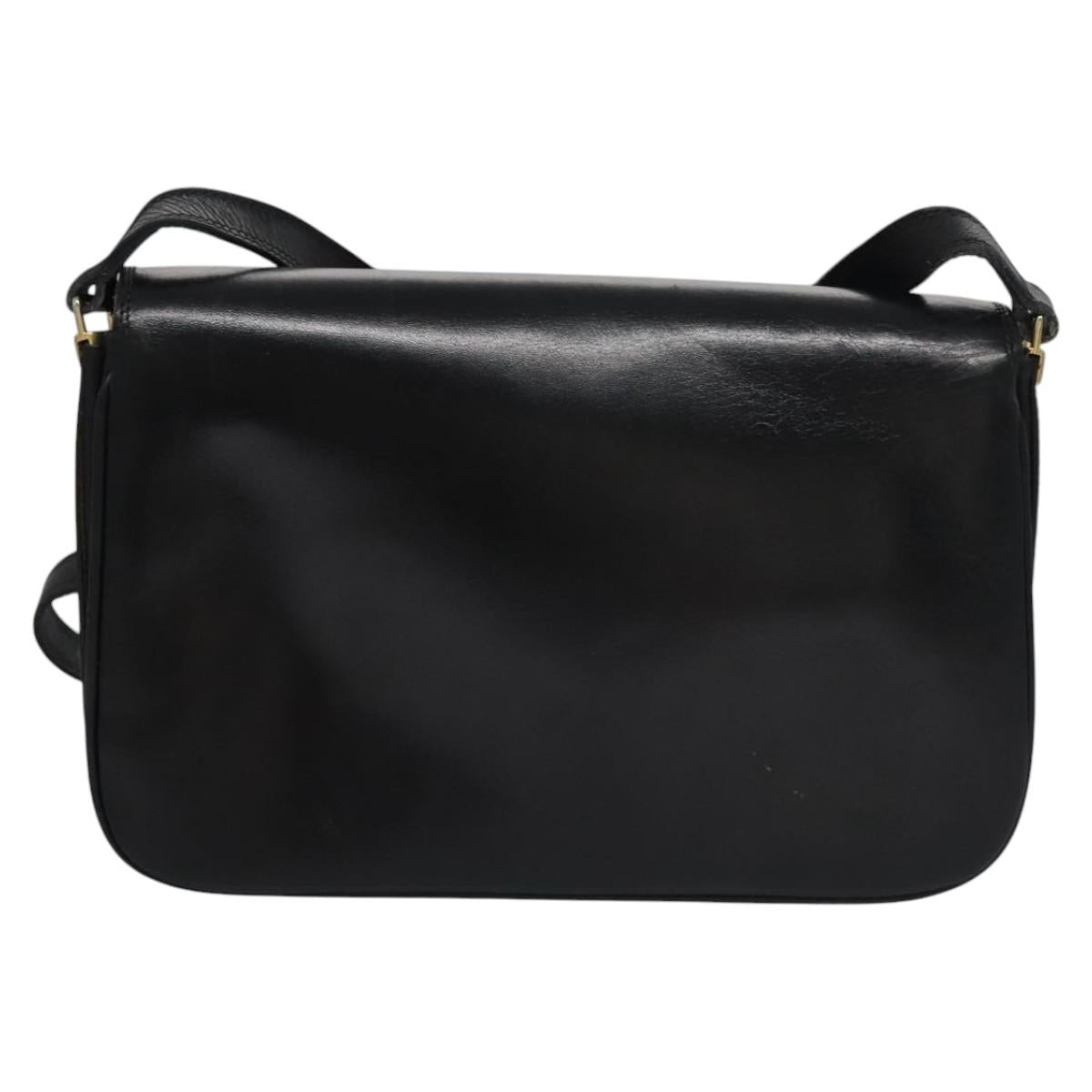 Bally Black Leather Shoulder Bag (Pre-Owned)