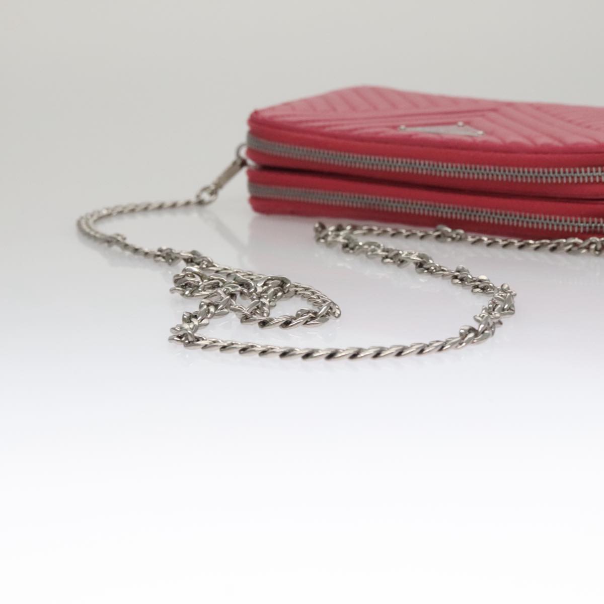 Prada Nappa Gauffré Pink Leather Shoulder Bag (Pre-Owned)