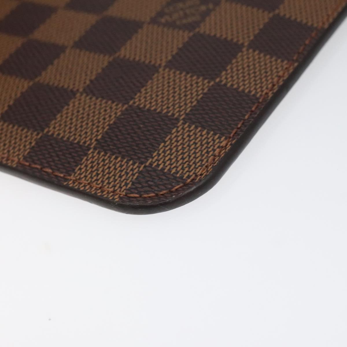 Louis Vuitton Pochette Accessoire Brown Canvas Clutch Bag (Pre-Owned)