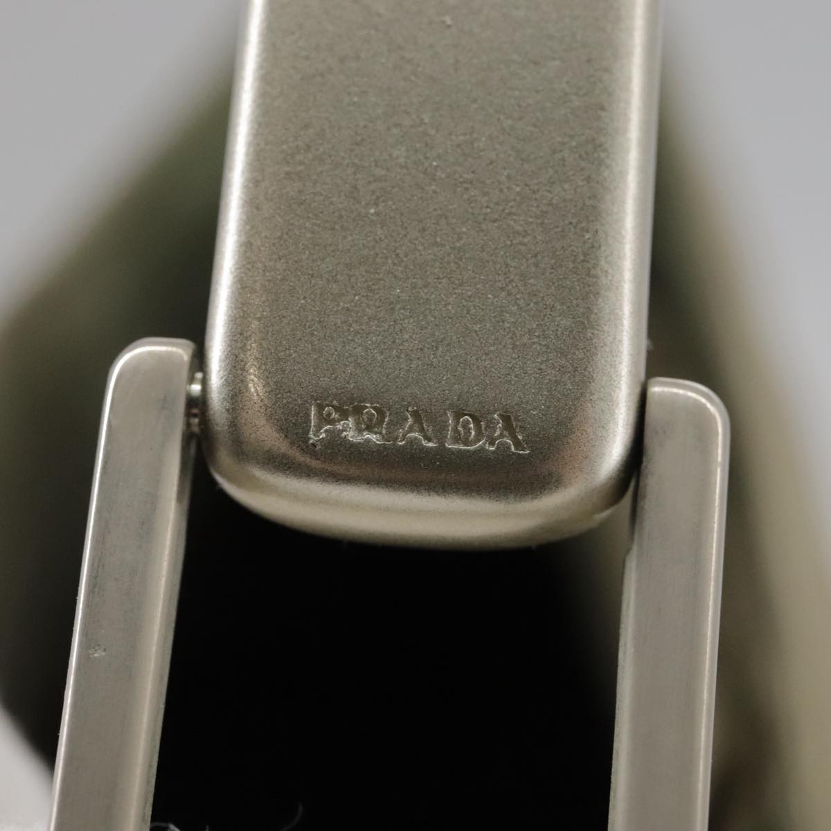 Prada Tessuto Khaki Synthetic Shoulder Bag (Pre-Owned)