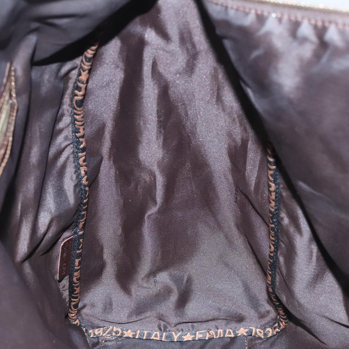 Fendi Zucchino Brown Canvas Travel Bag (Pre-Owned)