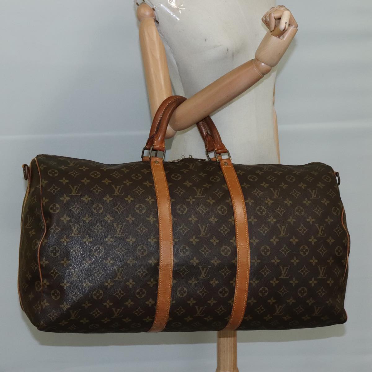 Louis Vuitton Keepall 60 Brown Canvas Travel Bag (Pre-Owned)