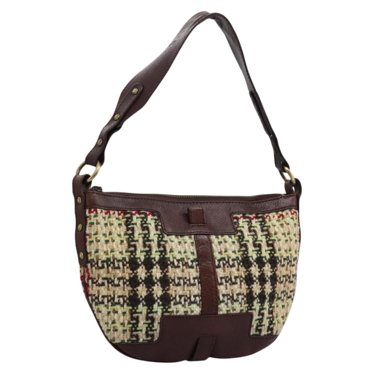 Burberry House Check Multicolour Tweed Shoulder Bag (Pre-Owned)