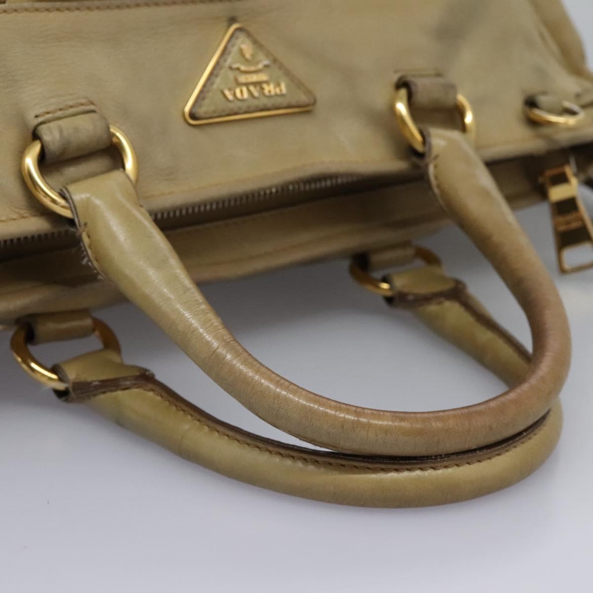 Prada Vitello Beige Leather Handbag (Pre-Owned)