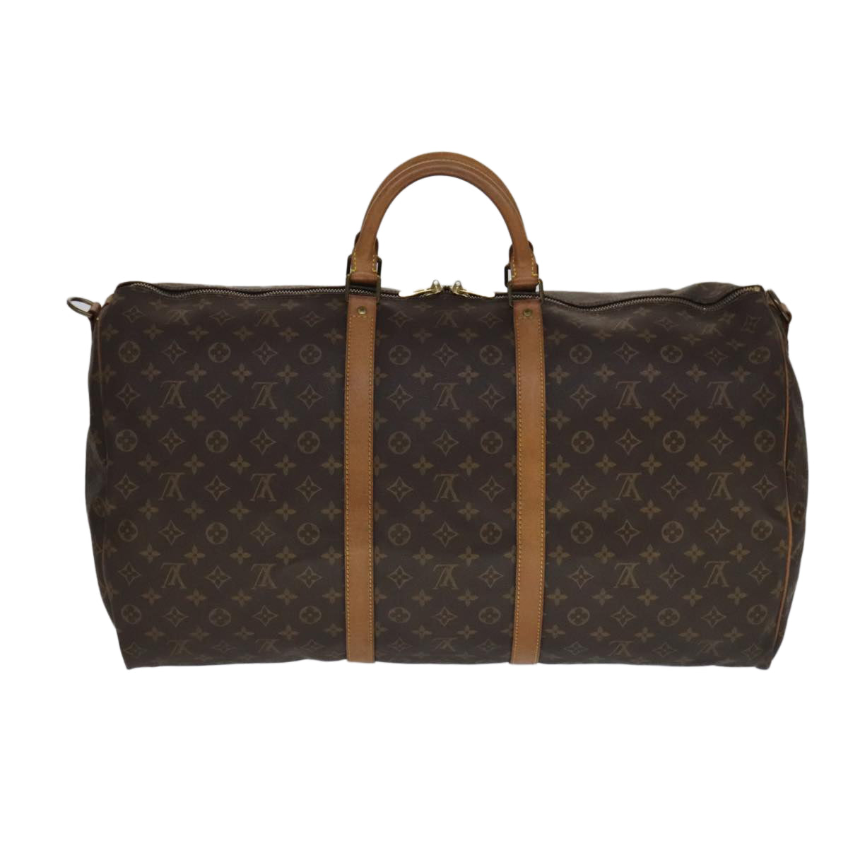 Louis Vuitton Keepall Bandoulière 60 Brown Canvas Travel Bag (Pre-Owned)