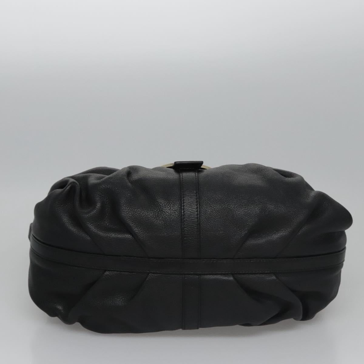 Bulgari Chandra Black Leather Handbag (Pre-Owned)