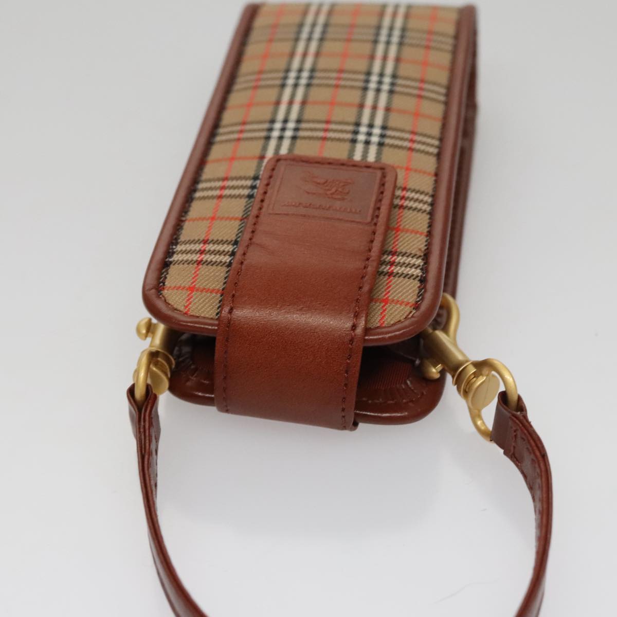 Burberry Nova Check Beige Canvas Clutch Bag (Pre-Owned)