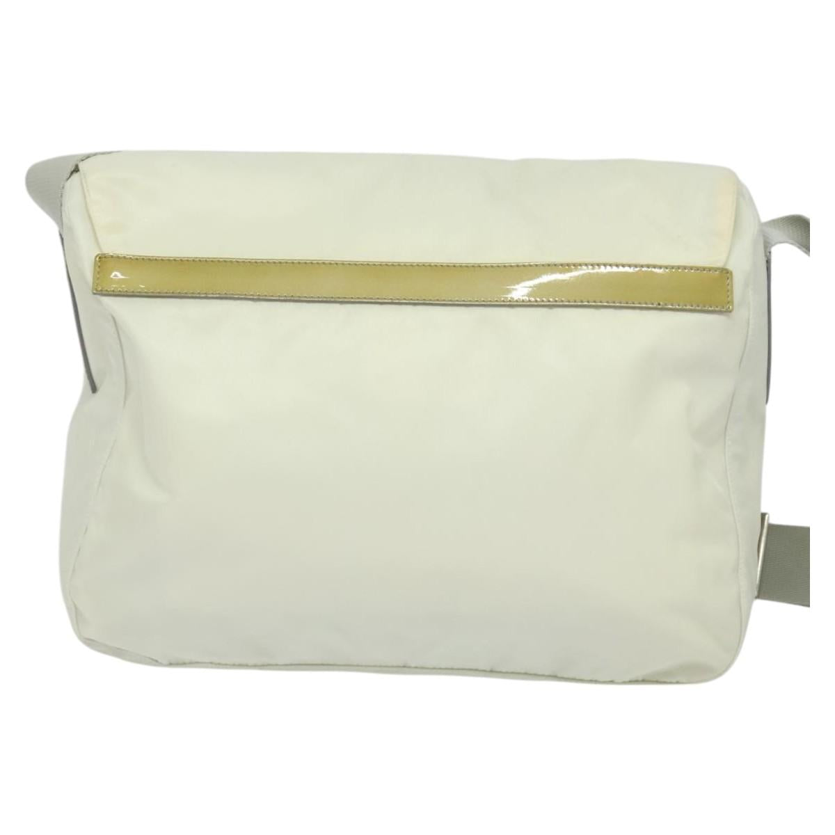 Prada Re-Nylon Ecru Synthetic Shoulder Bag (Pre-Owned)