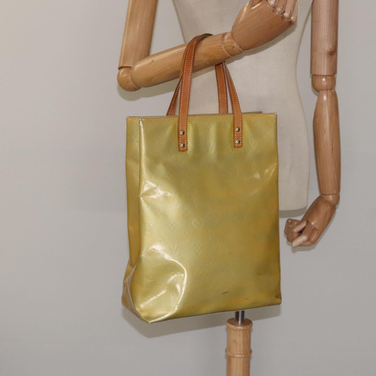 Louis Vuitton Reade Yellow Patent Leather Handbag (Pre-Owned)