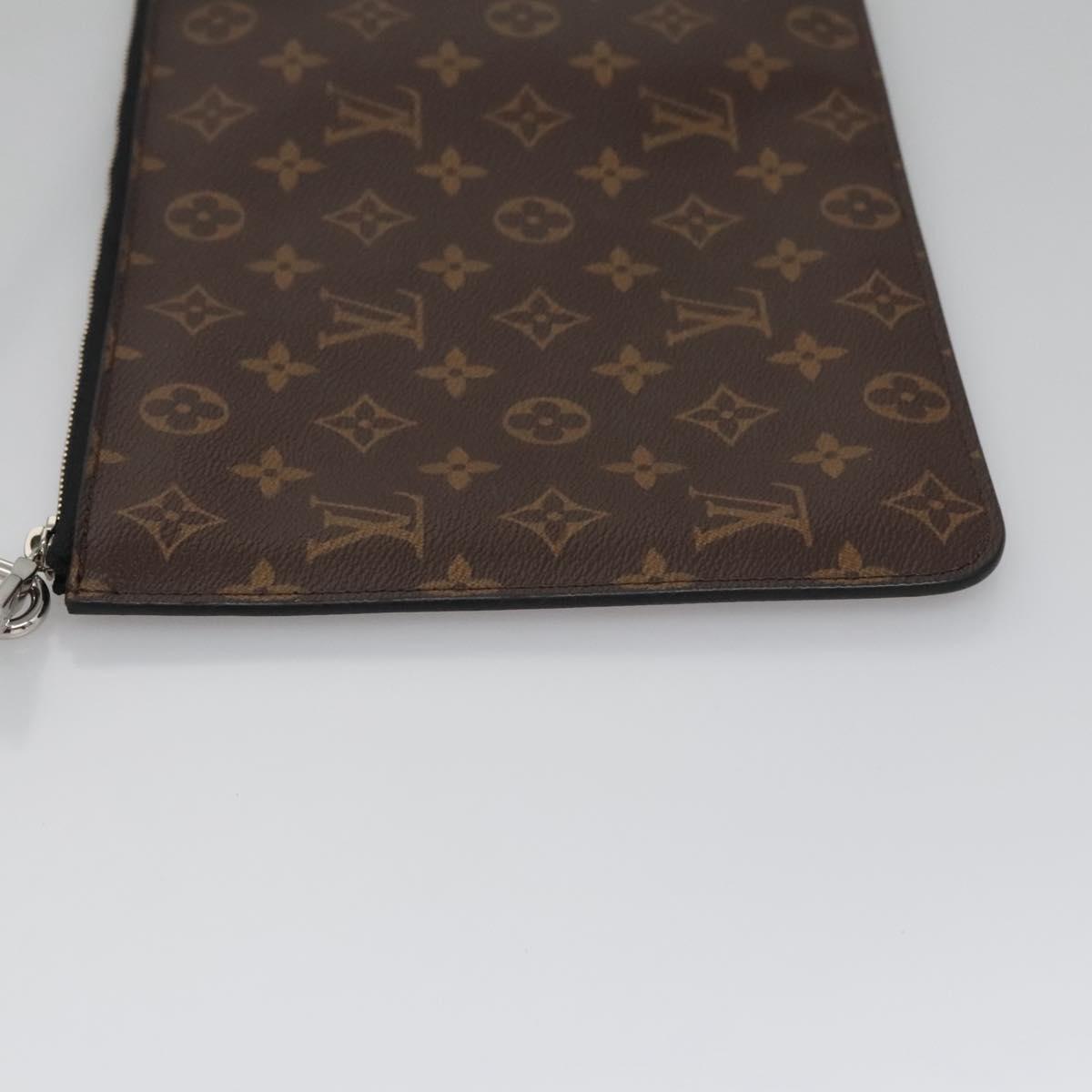 Louis Vuitton Macassar Brown Canvas Clutch Bag (Pre-Owned)
