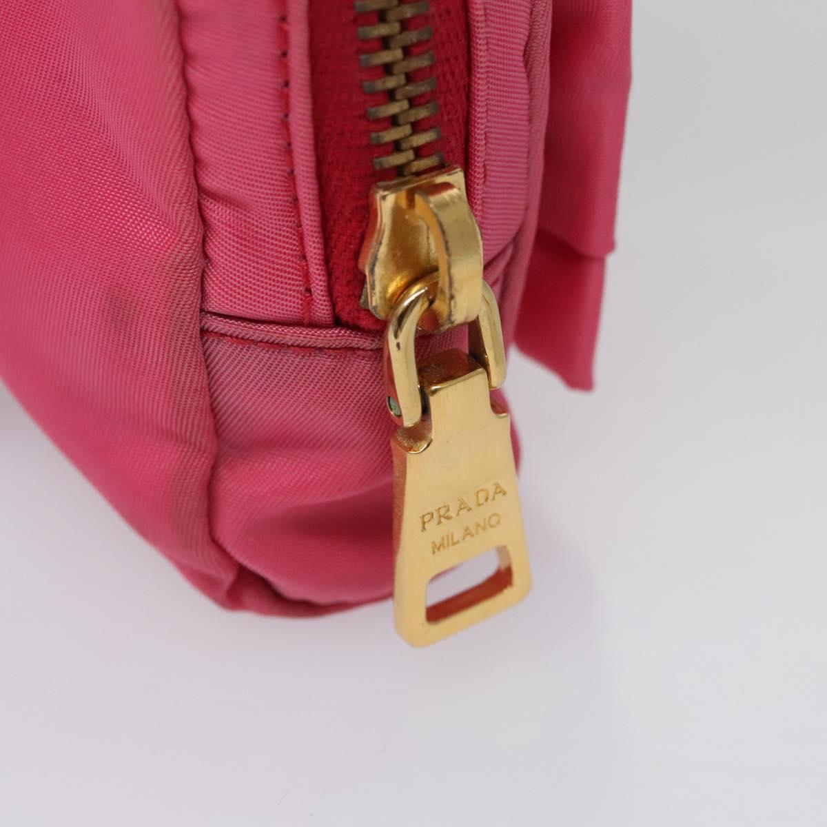 Prada Ribbon Pink Synthetic Clutch Bag (Pre-Owned)