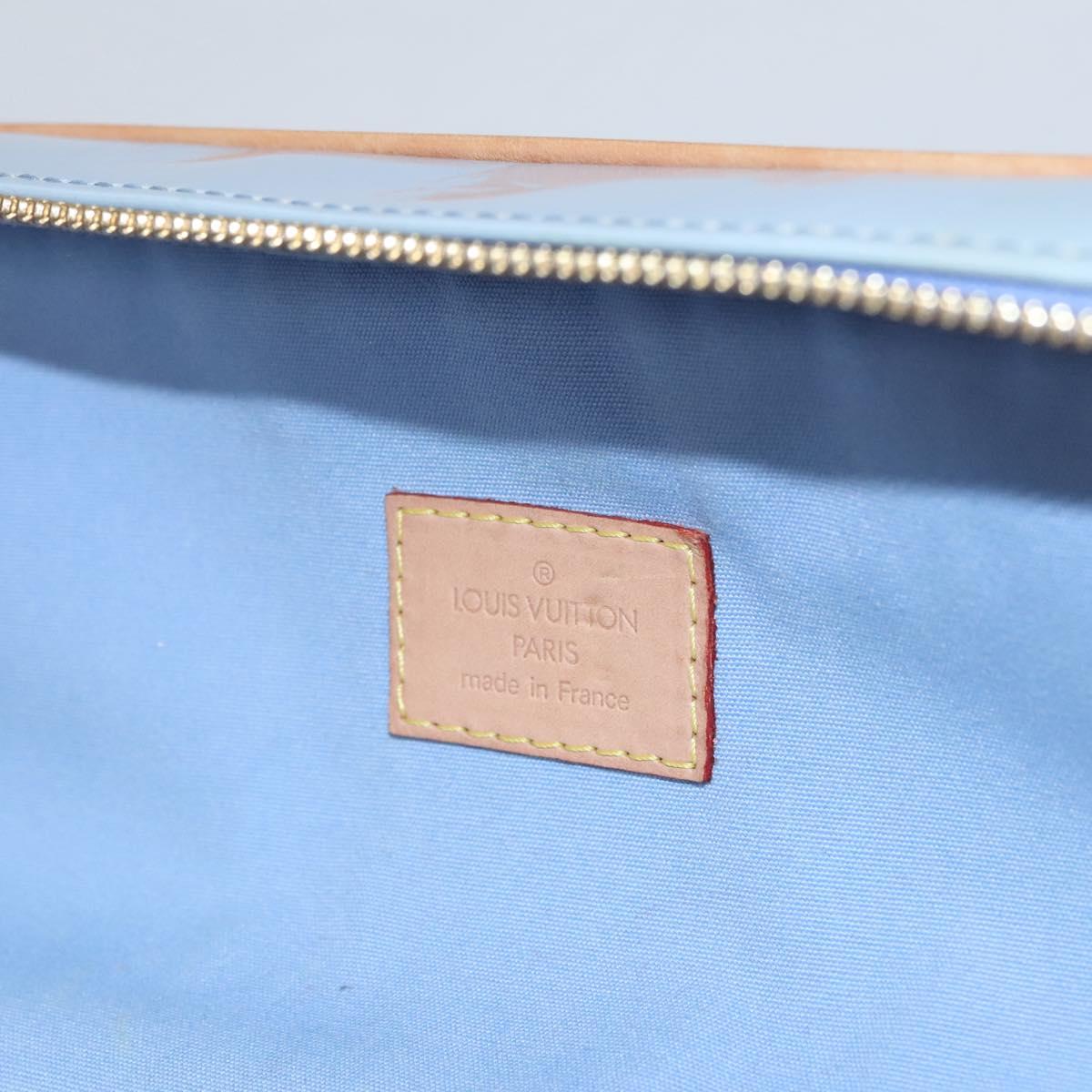 Louis Vuitton Sullivan Blue Patent Leather Handbag (Pre-Owned)