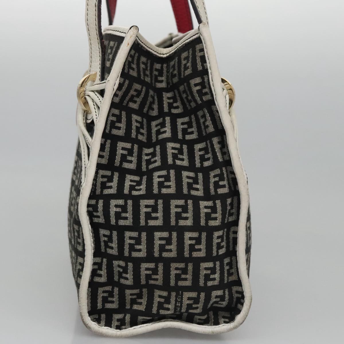 Fendi Zucchino Black Canvas Handbag (Pre-Owned)