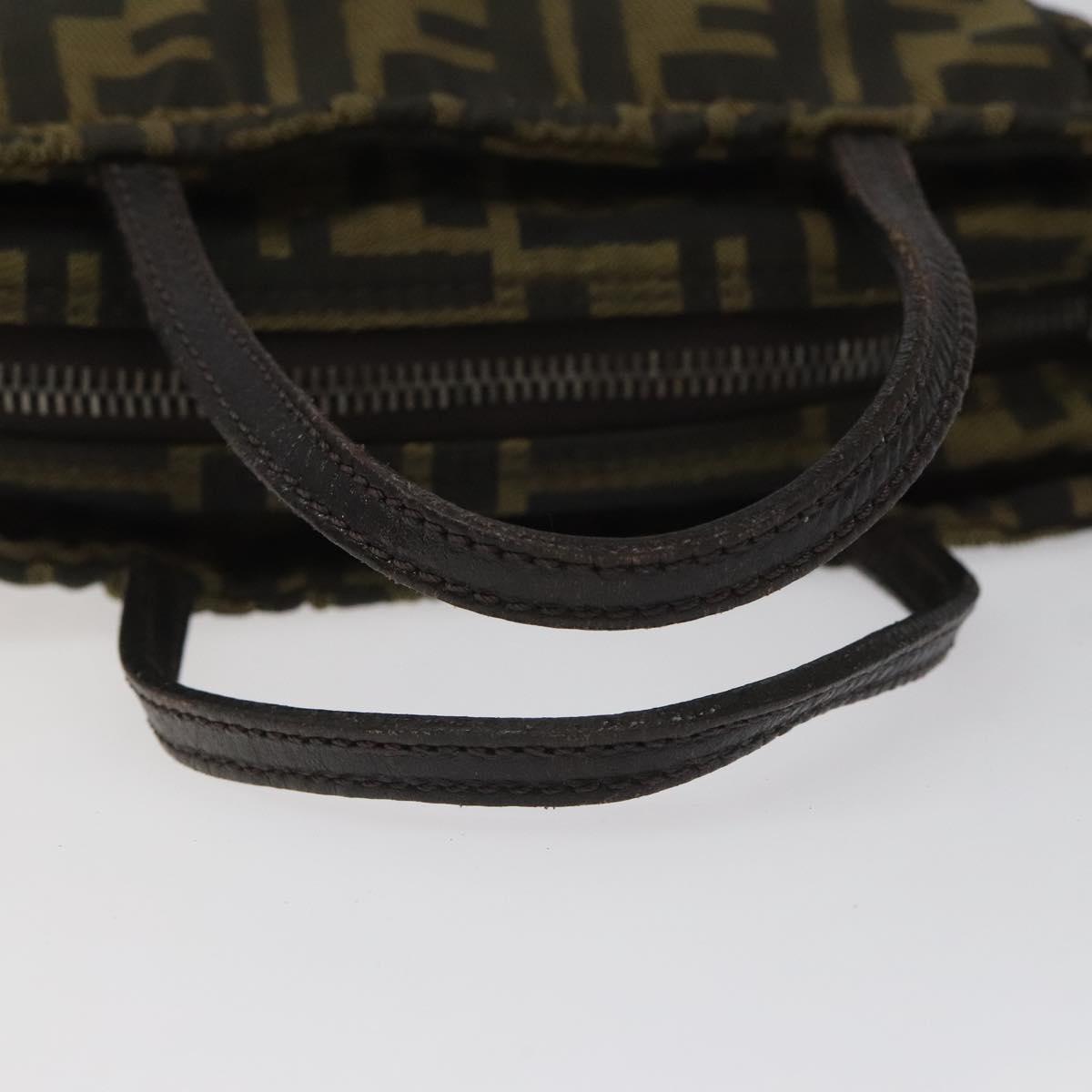 Fendi Zucca Brown Canvas Handbag (Pre-Owned)