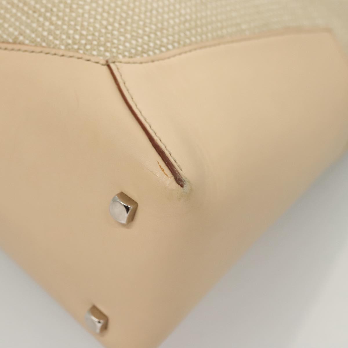 Salvatore Ferragamo Gancini Beige Leather Shoulder Bag (Pre-Owned)