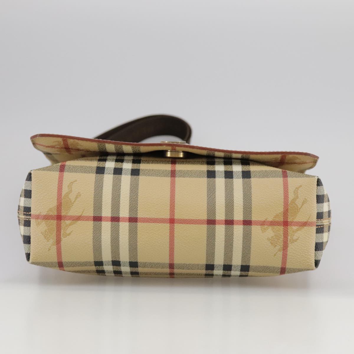 Burberry Nova Check Beige Canvas Shoulder Bag (Pre-Owned)