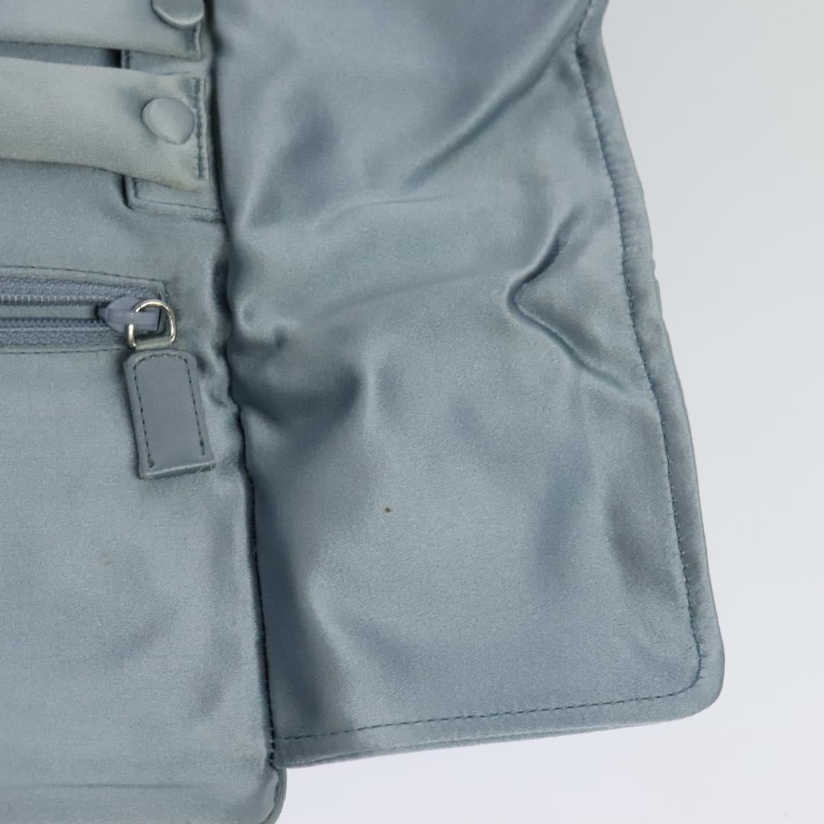 Prada Cosmetic Pouch Turquoise Synthetic Clutch Bag (Pre-Owned)