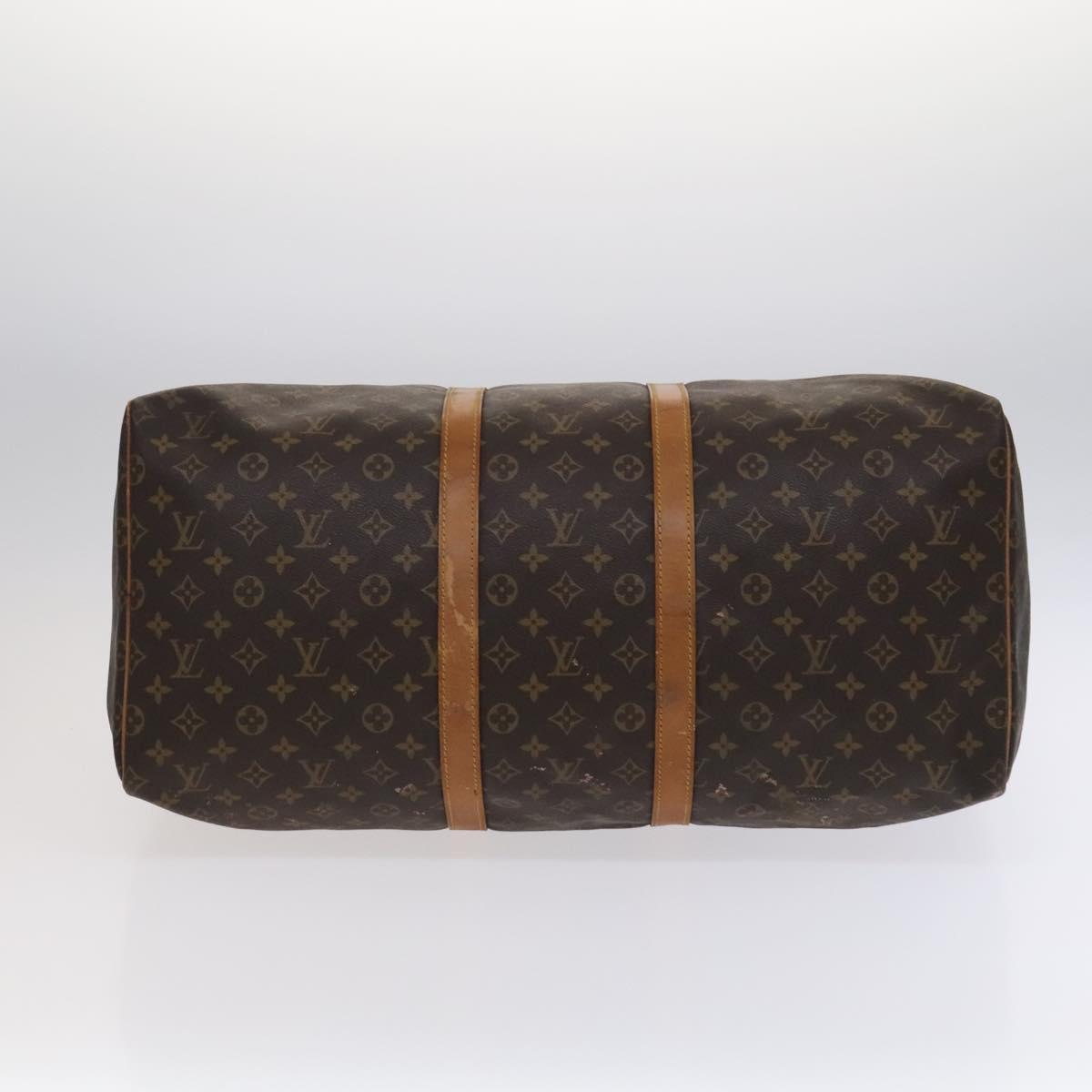 Louis Vuitton Keepall 55 Brown Canvas Travel Bag (Pre-Owned)