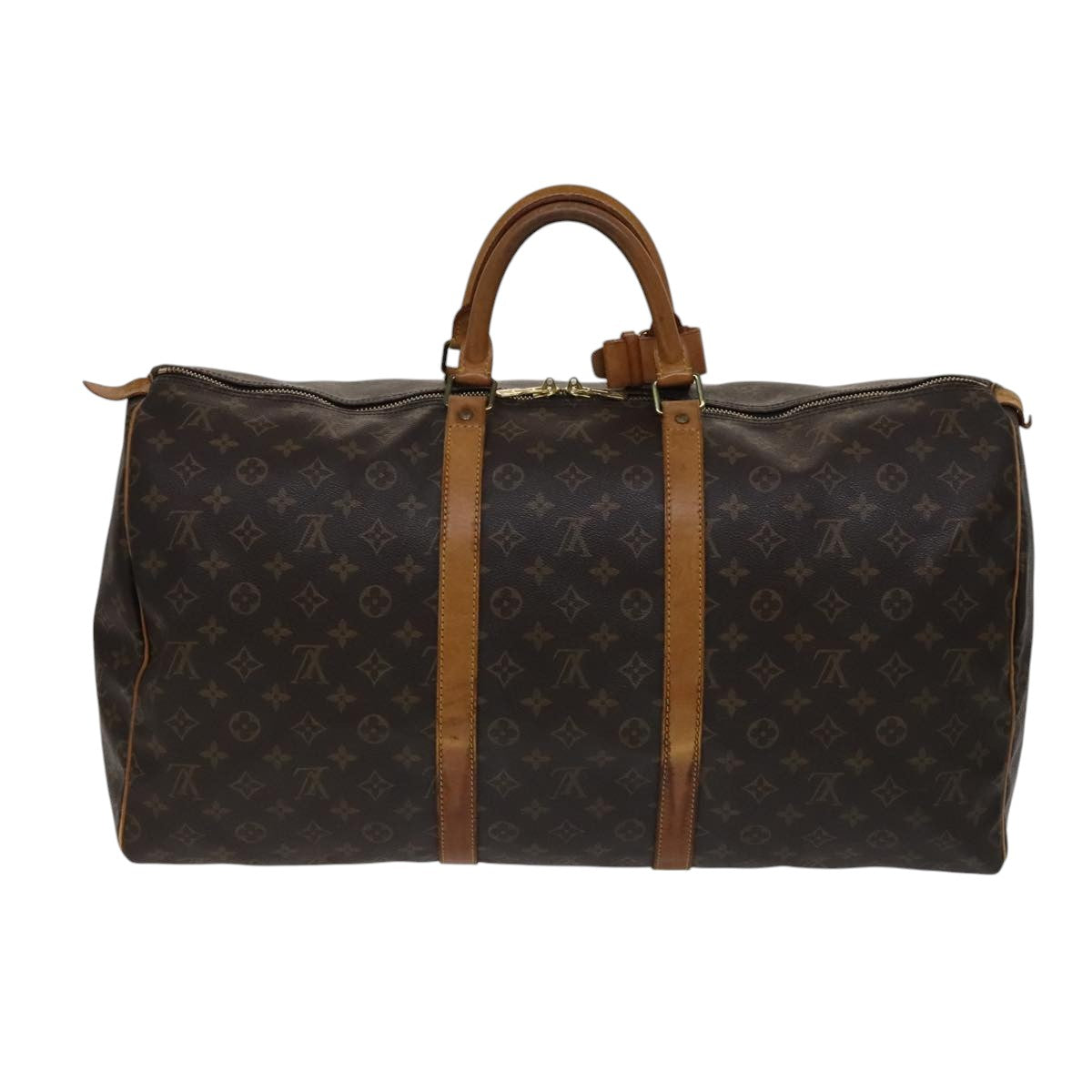 Louis Vuitton Keepall 55 Brown Canvas Travel Bag (Pre-Owned)