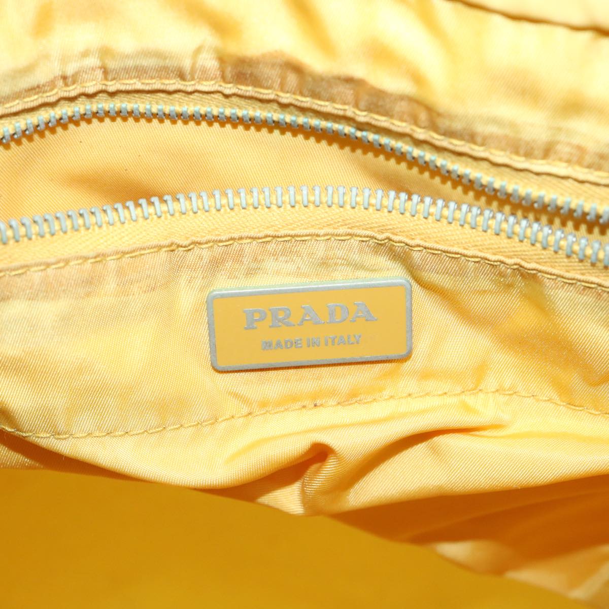 Prada Tessuto Yellow Synthetic Tote Bag (Pre-Owned)